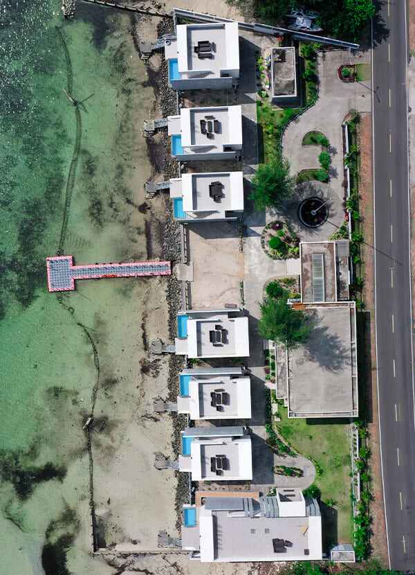 drone view villa Aqua